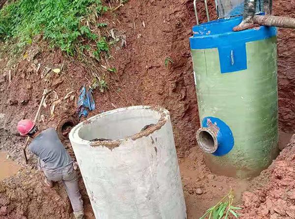 彰化县一体化提升泵安装现场
